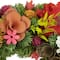 12.5" Mixed Floral Artificial Wooden Spring Wreath